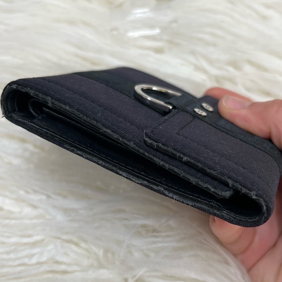 EUC Christian Dior Compact Canvas Wallet - Picture 4 of 12